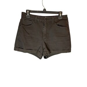 NO BOUNDARIES Black High Waisted Cuffed Denim Shorts Women Size 13 RN52469